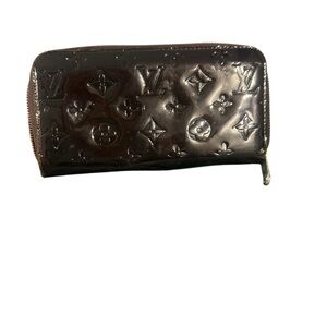Louis Vuitton Shiny Dark Brown Embossed Wallet